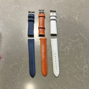 Stanley Watch Bands in Textured Orange and Smooth White